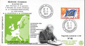 RD63 : 1972 - FDC "CEE - Traités adhésion Grande-Bretagne