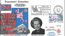 PE28 : 1981 - FDC PE " Bilan de la Présidence britannique de l'UE par Margaret THATCHER "