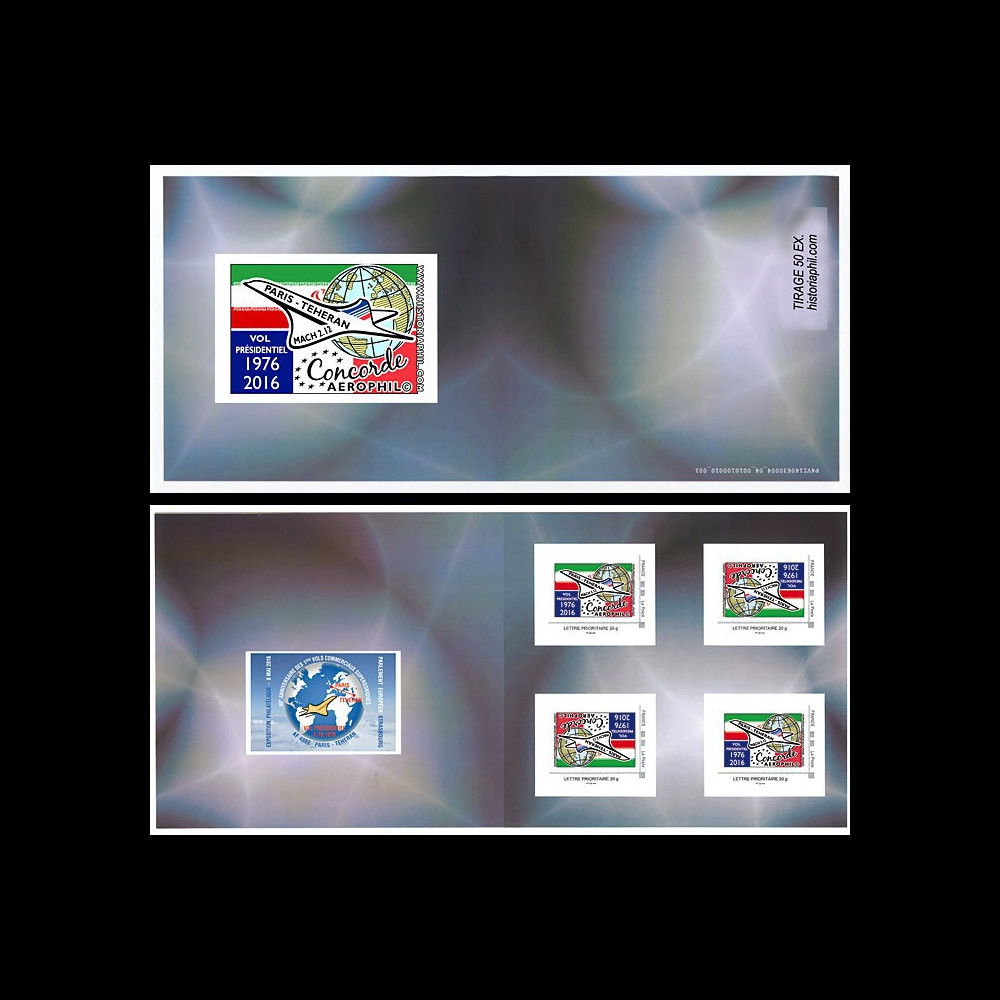 CO-RET69C : 2016 - Carnet Collector "40 ans 1er vol présidentiel Concorde Paris-Téhéran"