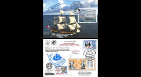 HLF15-20B : 2015 - Carte Maxi SPM-FRANCE à bord "Escale 16 Saint-Pierre - L'HERMIONE"
