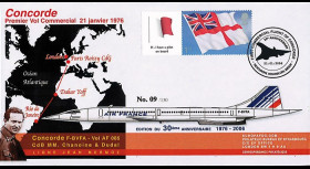 CO-RET26 : 2006 - Pli commémoratif Concorde 30 ans vol Paris-Dakar-Rio