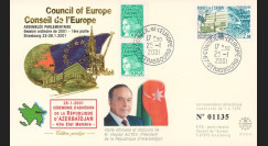 CE52-IC : 2001 FDC "Adhésion Azerbaïdjan au Conseil de l'Europe - Président ALIYEV"