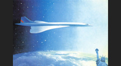 CO-86CP4 : 1986 - CP “Concorde AF 10 ans Paris-NY en 3h30 / 100 ans Statue Liberté“