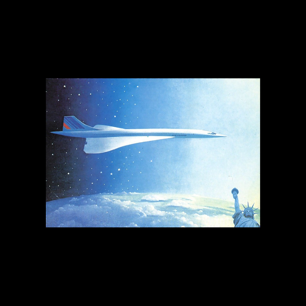 CO-86CP4 : 1986 - CP “Concorde AF 10 ans Paris-NY en 3h30 / 100 ans Statue Liberté“