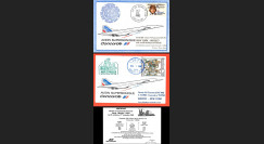 AF011/002CP : 31.10-1.11.1982 - 2 CP voyagées “Dernier vol Concorde AF Paris-Mexico“