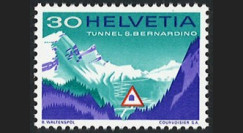 SUI-12N : 1967 Suisse Timbre "Inauguration tunnel routier transalpin du San Bernardino"