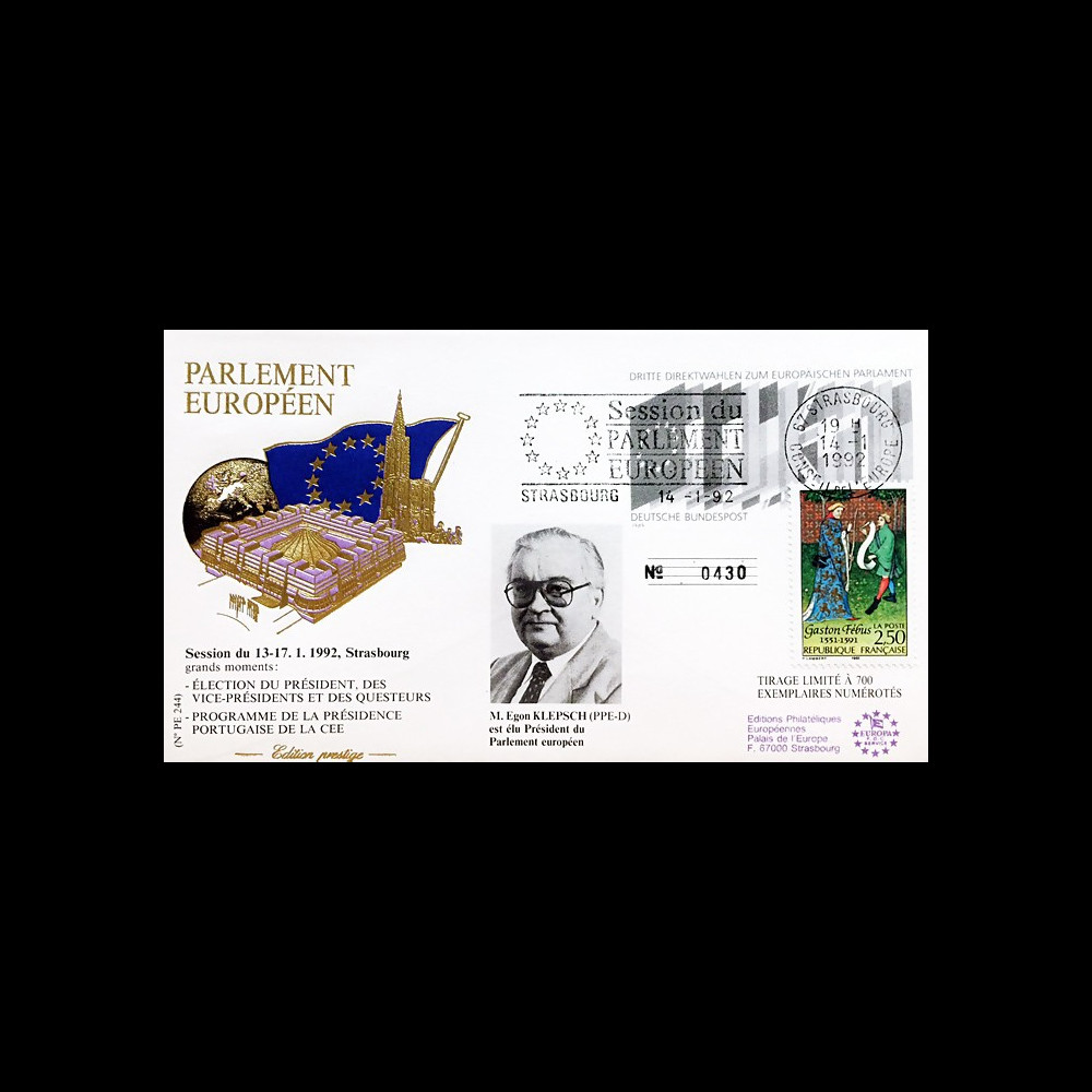 PE244 : 1992 - FDC PE "Election du Président du Parlement Européen