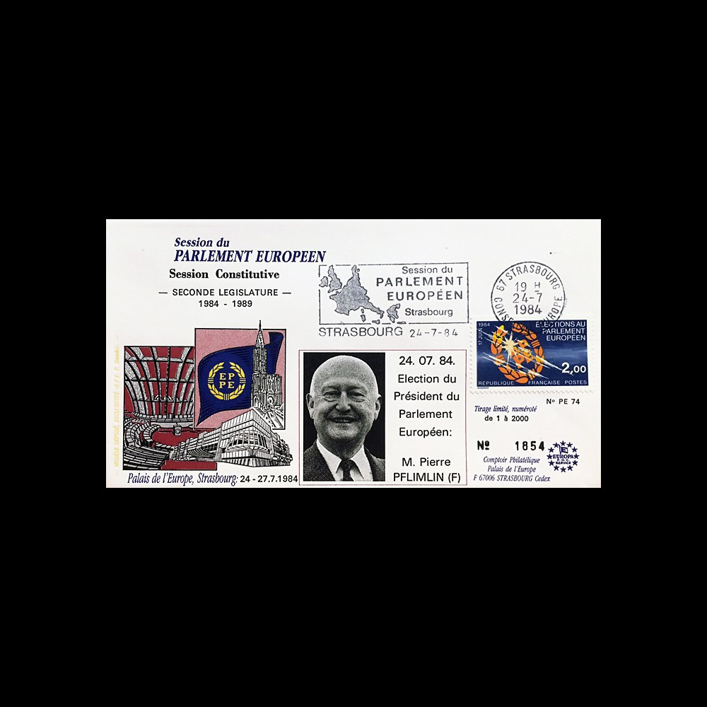 PE74 : 1984 - FDC PE "Election du Président du Parlement Européen