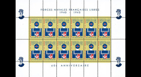FNFL-43-03F : 1943-2003 Feuillet hommage aux Forces Navales Françaises Libres