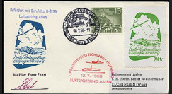 T67-3 T1 : 1958 - Pli 1er courrier aérien Elchingen-Hornberg par planeur
