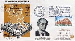 AP135 : 1977 - FDC PE "Election du Président du Parlement européen M. Emilio COLOMBO"