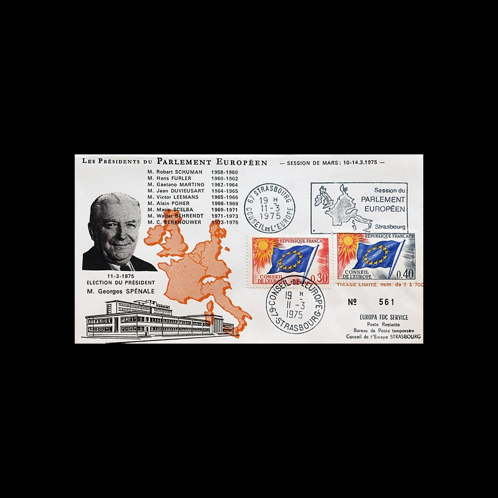 AP123A : 1975 - FDC PE "Election du Président du Parlement Européen