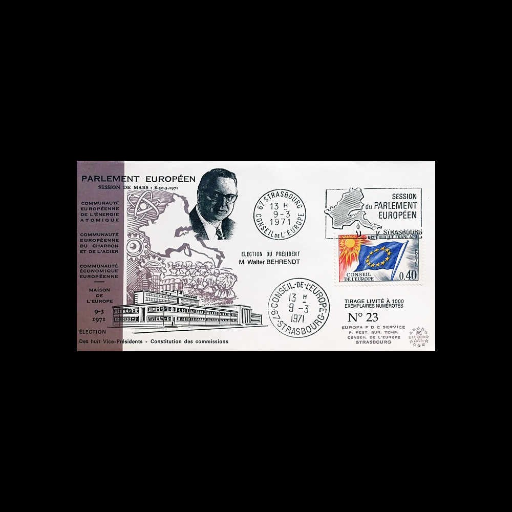 AP91 : 1971 - FDC PE "Election du Président du Parlement Européen