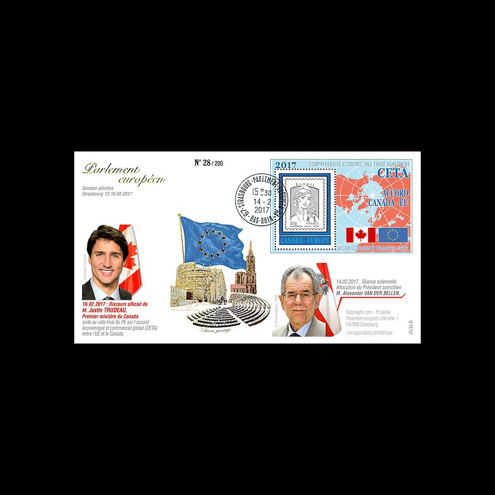 PE707 : 02-2017 FDC session " AECG / MM. TRUDEAU