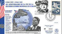 PE90 FDC PE 'Fin 2e Guerre Mondiale en Europe 1945' Reagan