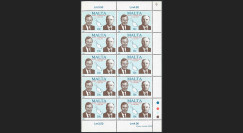 PE203AF Malte bord de feuille 10 TP 'Sommet Bush - Gorbatchev / Fin Guerre Froide' 1989