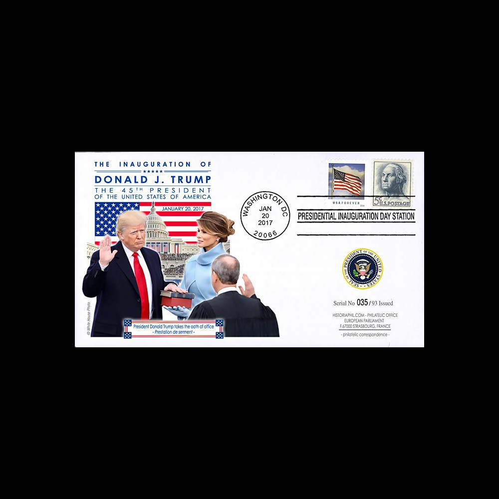 PRES17-USA2 FDC USA 'Investiture Donald TRUMP 45e Président des Etats-Unis' 2017