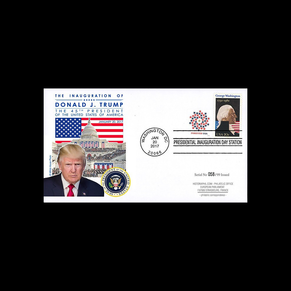 PRES17-USA4 FDC USA 'Investiture Donald TRUMP 45e Président des Etats-Unis' 2017
