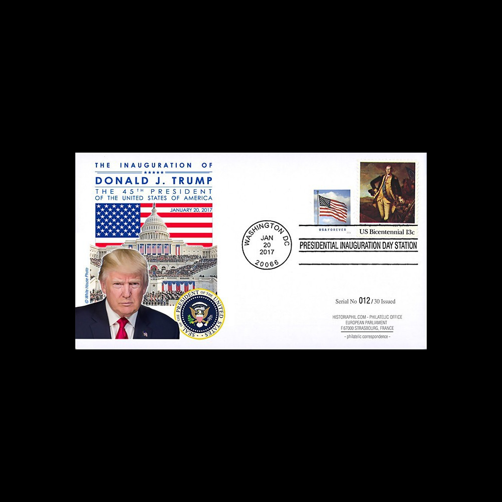 PRES17-USA5 FDC USA 'Investiture Donald TRUMP 45e Président des Etats-Unis' 2017