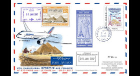 CO-RET75T3 Maxi-FFC '1er vol Air France Paris-Le Caire / Concorde 1976 / B787-9 2017'
