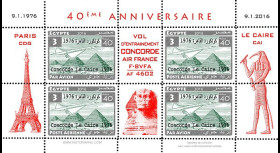 CO-RET75F3-D Vignettes '40 ans Vol d'entraînement Concorde AF Paris-Le Caire 1976-2006'