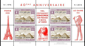 CO-RET75F5-D Vignettes '40 ans Vol d'entraînement Concorde AF Paris-Le Caire 1976-2006'