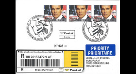 AS04R : Pli RECOMMANDÉ Autriche 'Gouverneur Arnold SCHWARZENEGGER USA' 2004