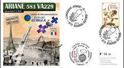 VA229L-T2 FDC KOUROU "Fusée ARIANE 5 - Vol 229 / EUTELSAT 65 West A" 09-03-2016