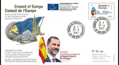 CE68-IIB FDC Conseil de l'Europe "Visite de Sa Majesté Felipe VI