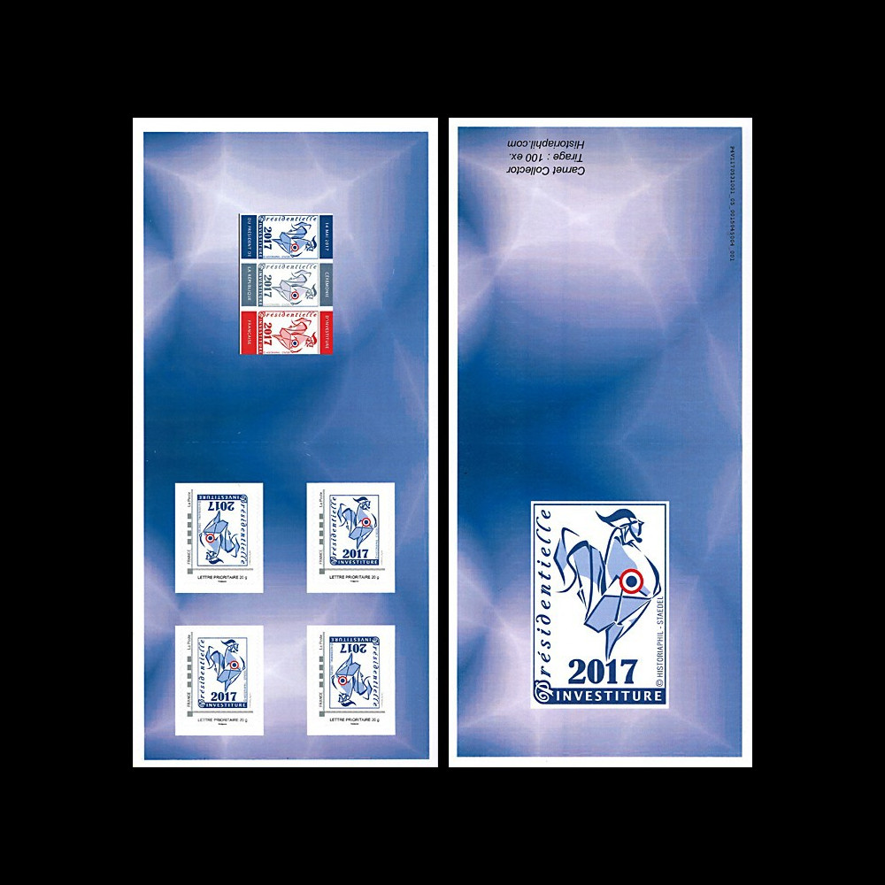 PRES17-10C : FRANCE Carnet COLLECTOR "Presidentielle 2017 Investiture - COQ" GRIS