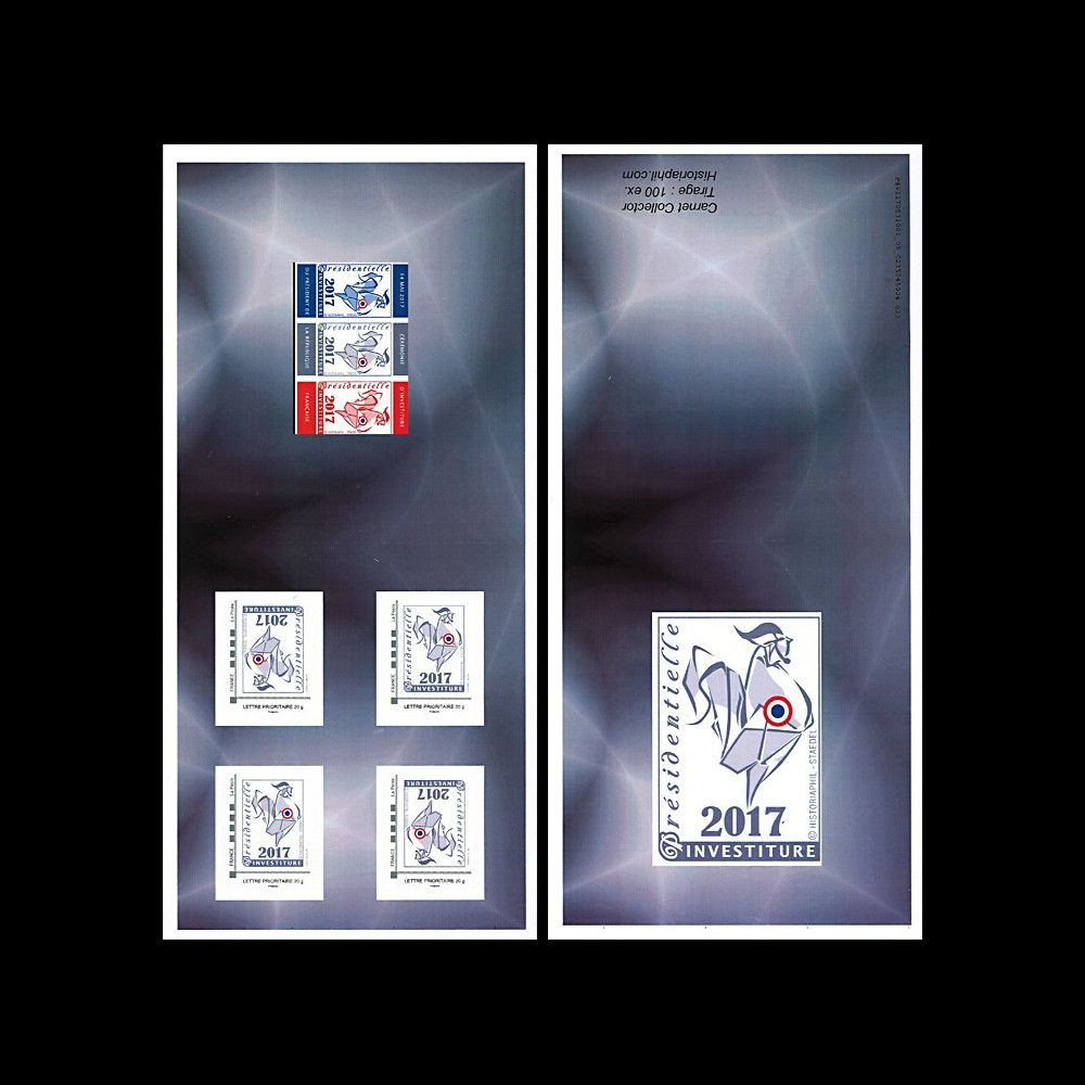 PRES17-11C : FRANCE Carnet COLLECTOR "Presidentielle 2017 Investiture - COQ" GRIS
