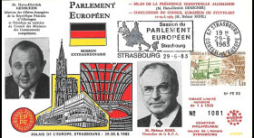PE53 FDC PE "Bilan Présidence allemande CEE / MM. Kohl et Genscher" 06-1983