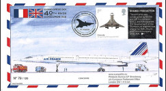 CO-RET47T1 : 2009 - FDC Royaume-Uni "40 ans 1er vol Concorde British Airways 001"