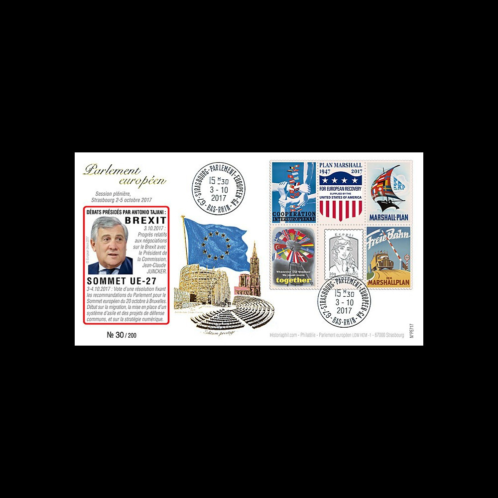 PE717 FDC PE "Débats BREXIT et Sommet européen EU27 / TAJANI / Plan Marshall" 10-2017