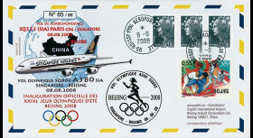 A380-67T2 : 2008 FFC Singapour "JO BEIJING 2008 / Vol olympique A380 Paris-Singapour"