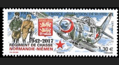 NIEM17-1N : 2017 France 1 valeur "75 ans Régiment de chasse NORMANDIE-NIEMEN"