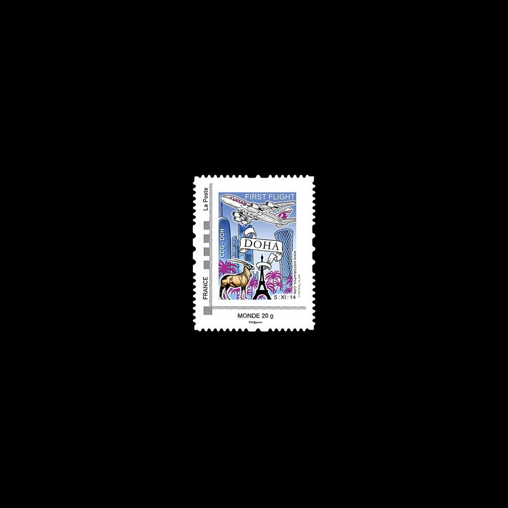 A380-285N : France TPP Monde “Vol inaugural A380 Paris-Doha (Qatar) 5.11.2014“