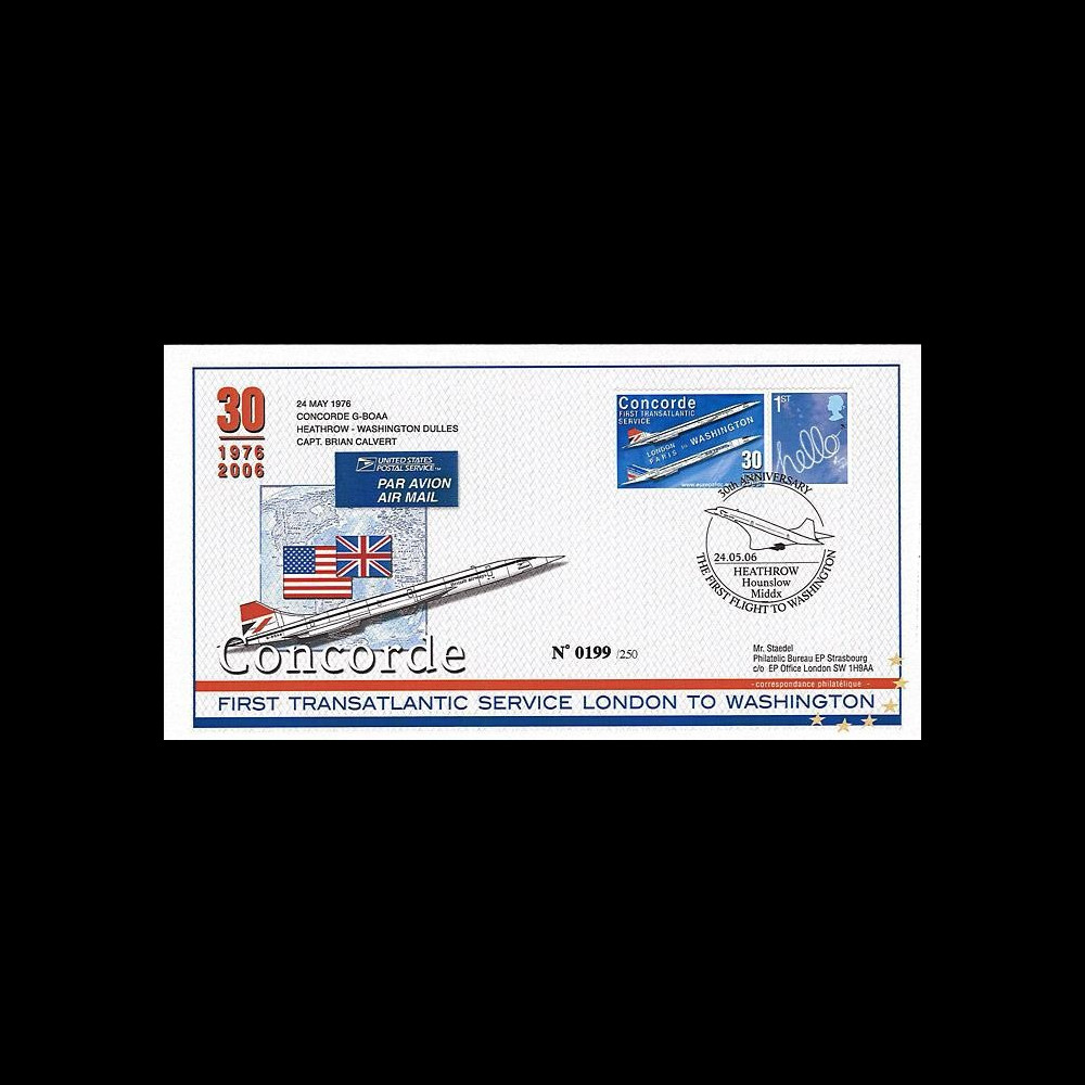 CO-RET31 : 2006 30 ans 1ère desserte Concorde London-Washington GB