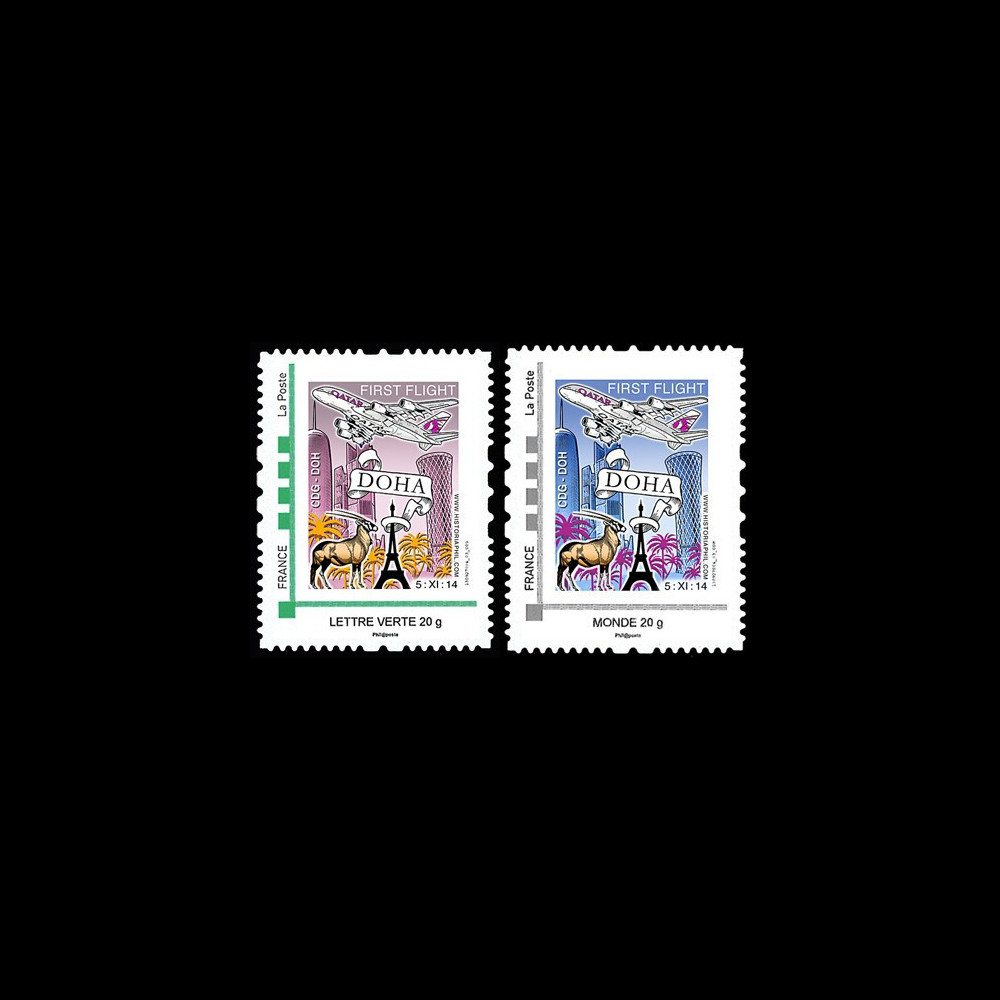 A380-284-285N : France 2 TP perso “Vol inaugural A380 Paris-Doha (Qatar) 5.11.2014“