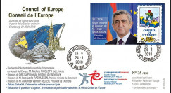 CE69-IB FDC Conseil de l'Europe "SARKISSIAN Pdt Arménie / Présidence Danemark" 01-2018