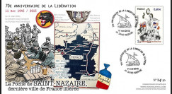 DEB14-38 : FDC "11.05.1945-2015 70 ans de la libération de la Poche de Saint-Nazaire"
