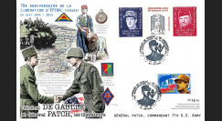 DEB14-35 Maxi-FDC "70 ans Débarquement Provence - libération Epinal - Gal Patch" 2014