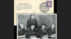 FRANCE Carte "Signature acte de reddition Allemagne 1945 - délégation Armée Rouge"