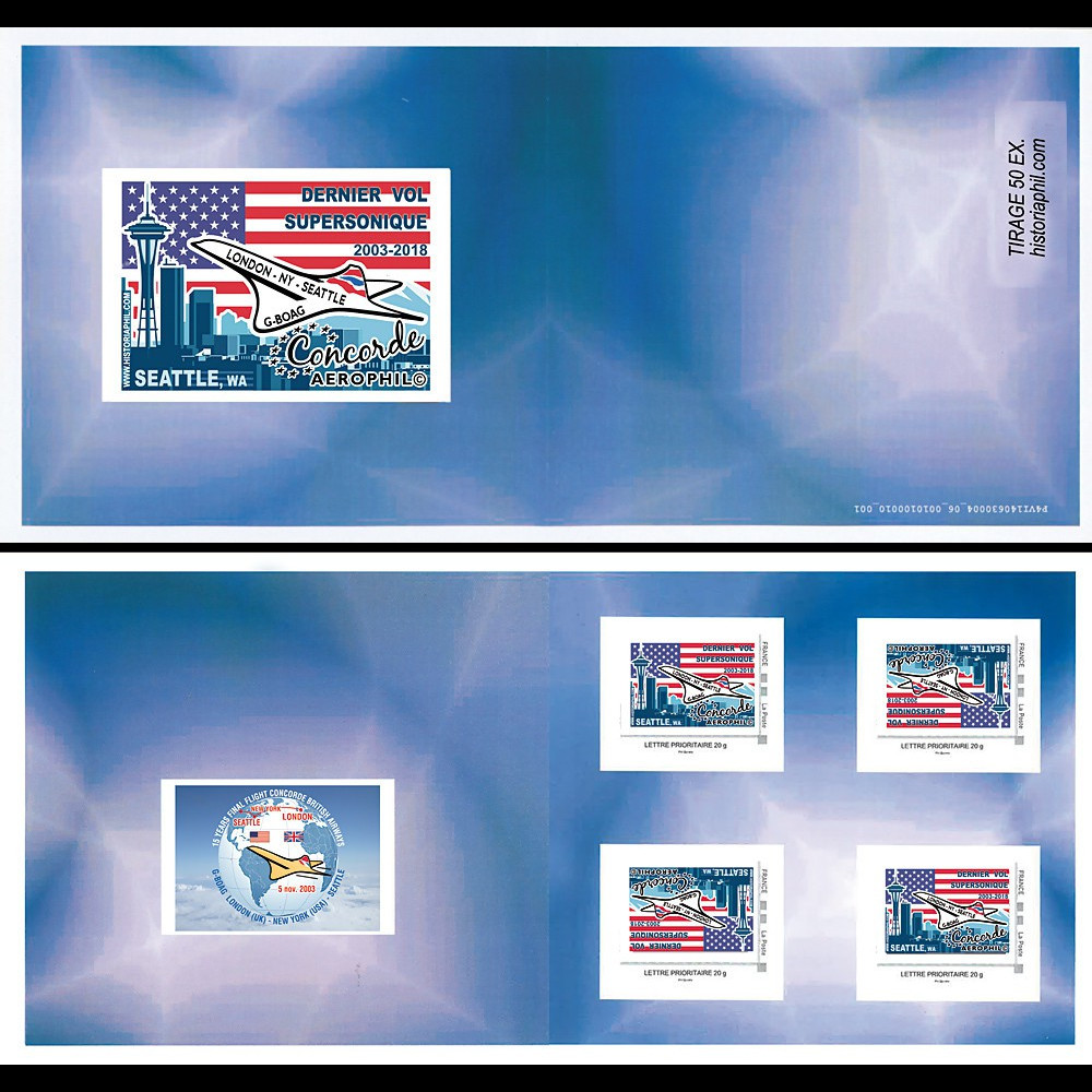 CO-RET81C FRANCE Carnet Collector 2003-2018 dernier vol Concorde G-BOAG vers Seattle CO-RET81C FRANCE Carnet Collector 2003-2018 dernier vol Concorde G-BOAG vers Seattle