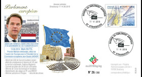 PE726 : 2018 FDC PE "Avenir de l'UE avec le Premier Ministre Mark RUTTE (Pays-Bas)"