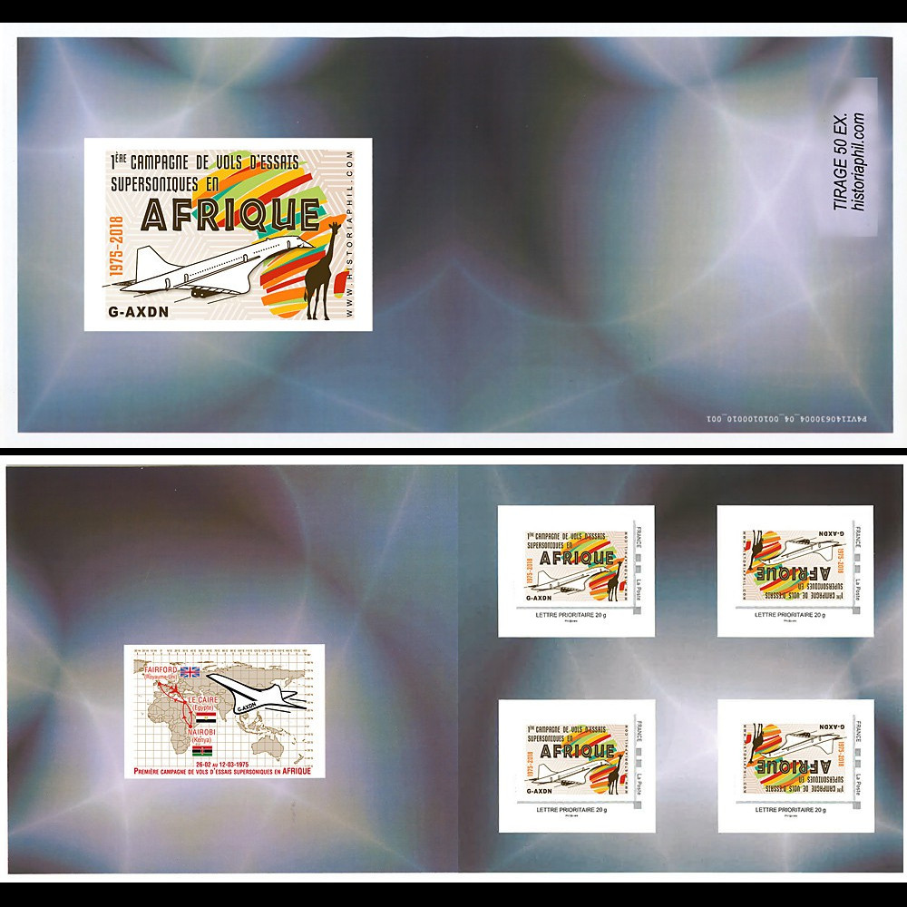 CO-RET84C FRANCE Carnet Collector "1975-2018 1ère campagne Concorde en Afrique"