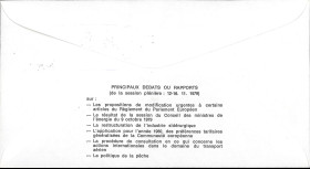 PE3A : 1979 - FDC Session plénière du Parlement européen 12-16 Nov.