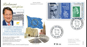 PE733 FDC Parlement européen "Prix Sakharov Oleg SENTSOV / Nicos ANASTASIADES
