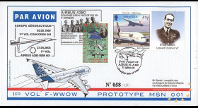 A380-11B : 2005 - Pli Ile de Man "1er vol du prototype MSN 001 de l'A380"