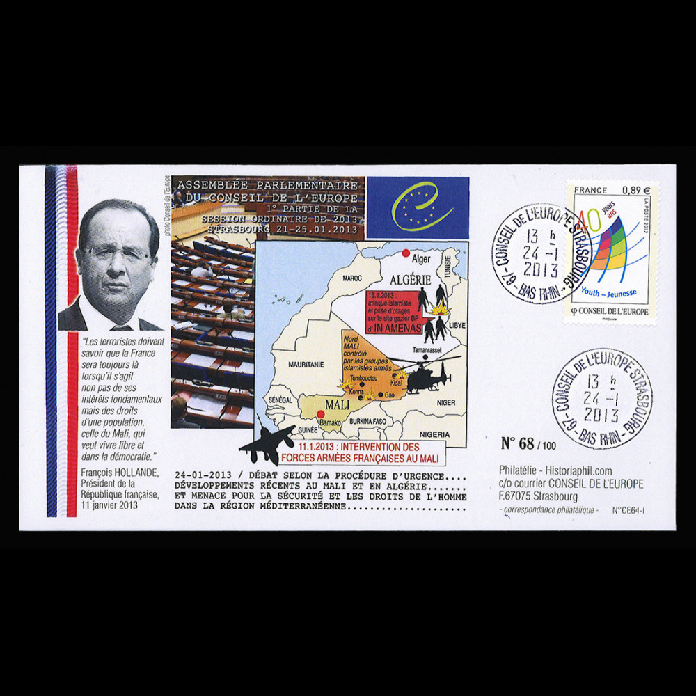 MALI13-11 : 2013 Council of Europe - French intervention in Mali - Hollande MALI13-11 : 2013 Council of Europe - French intervention in Mali - Hollande